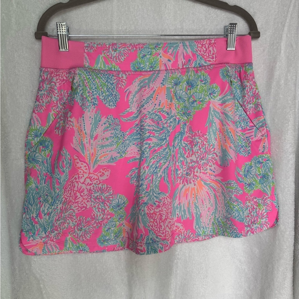 Lilly Pulitzer Vibrant Pink and Green Mini Skirt